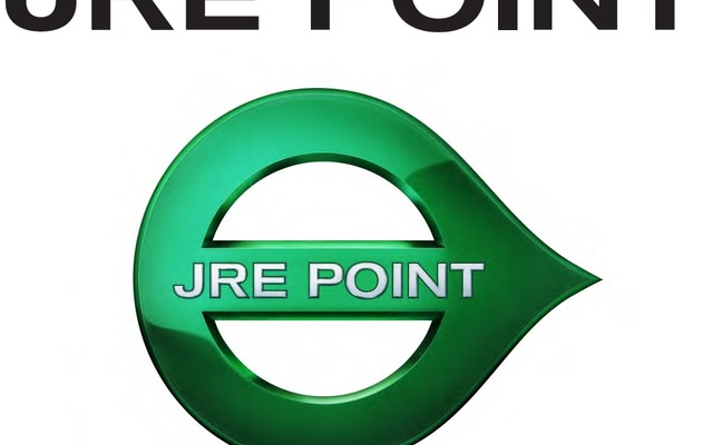 来年2月からサービスを開始するJR東日本の共通ポイント「JRE POINT」のロゴマーク。まず駅ビルのポイントを共通化する。