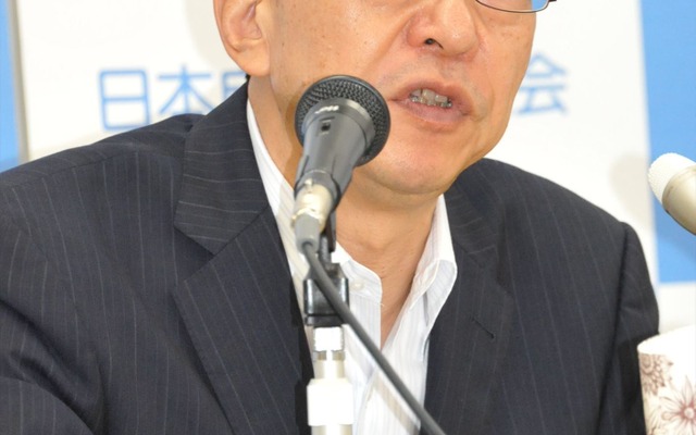 日本自動車工業会・池史彦会長（23日・港区）