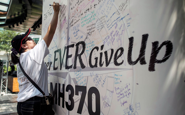 MH370犠牲者に捧げる寄せ書き（資料画像）