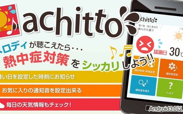 熱中症対策アプリ『achitto』