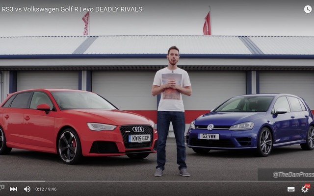 アウディRS3スポーツバックとVWゴルフRを比較テストした英『evo』