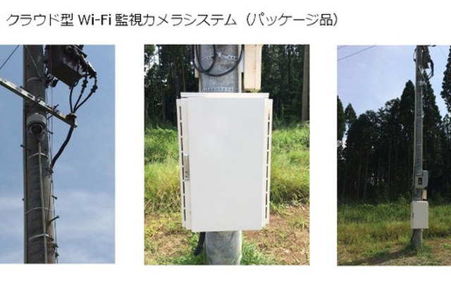 クラウド型 Wi-Fi 監視カメラシステムの概要。固定回線やレコーダーが設置できないシーンでも活用できる。4G LTE回線で秒10～15コマのクラウド録画を実現（画像はプレスリリースより）