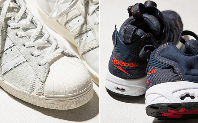 ZOZOTOWN10周年を記念したコラボシューズ／【左】「adidas Originals for ZOZOTOWN『SUPERSTAR 80s ZOZO』」（税込2万3,760円）＆【右】「Instapump Fury for ZOZOTOWN」（税込2万304円）