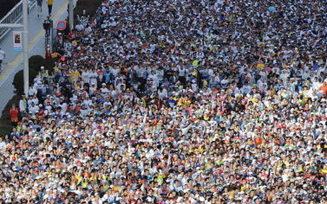 過去の東京マラソンの様子（スタート） 写真提供：Getty Images