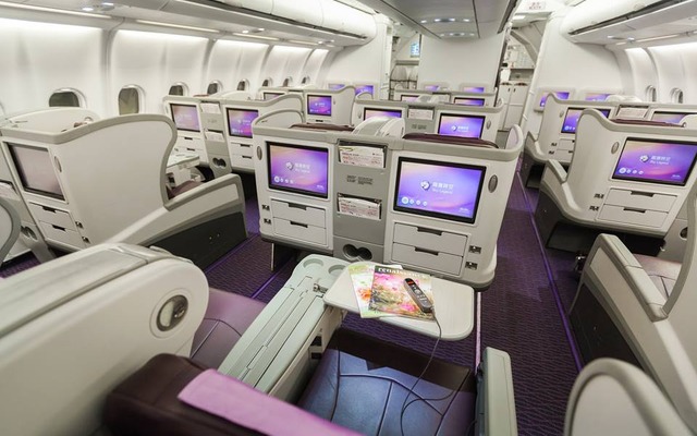 トランスアジア航空A330のビジネスクラス