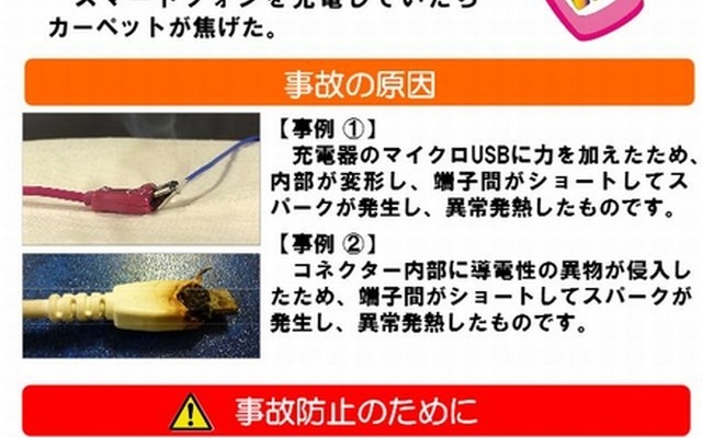 充電用コネクターの異常発熱