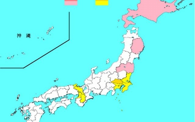 インフルエンザ流行レベルマップ