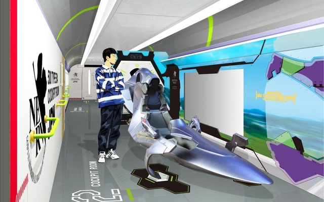 「500 TYPE EVA」1号車のイメージ。実物大のコックピットが設置される。