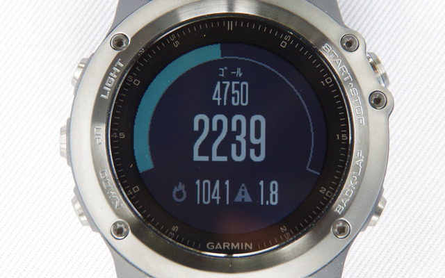 ライフログの画面。GARMINコネクトに表示されるのとほぼ同じグラフなので分かりやすい。