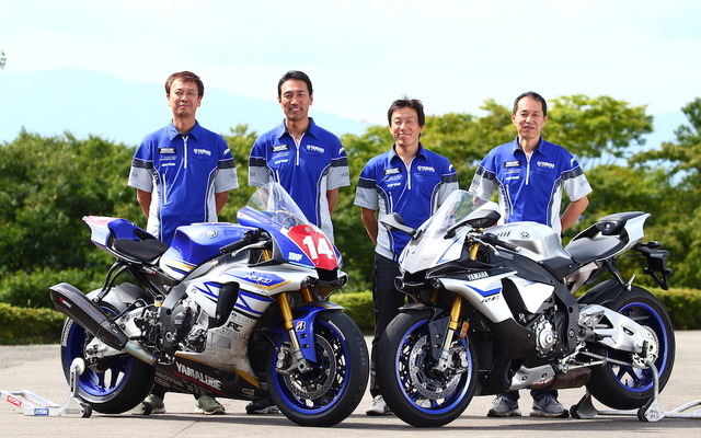 鈴鹿8耐SSTクラスで優勝したヤマハ社員チーム「team R1 & YAMALUBE」