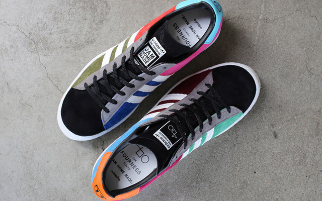 アディダス オリジナルス、THE FOURNESS、ジャムホームメイドのトリプルコラボレーションによるスニーカー「adidas Originals『CAMPUS 80s』 by JAM HOME MADE（R） × THE FOURNESS」（1万8,000円）