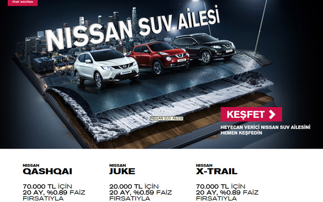日産（トルコ）のwebサイト