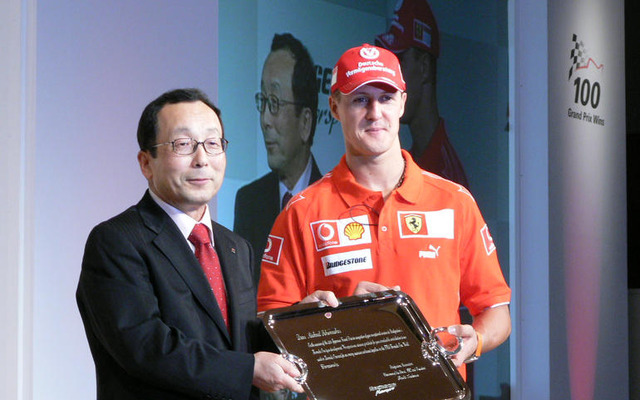 ブリヂストンF1ミーティング…シューマッハ、心より感謝