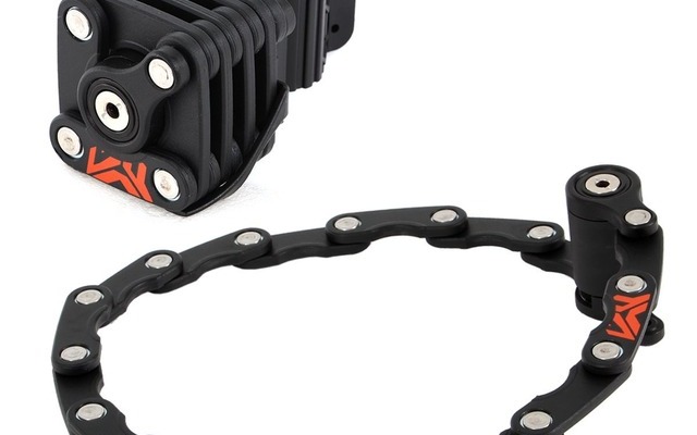 小さく折りたためる自転車用ロック「フォールディングブレードロック」