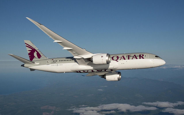 カタール航空のボーイング787-800