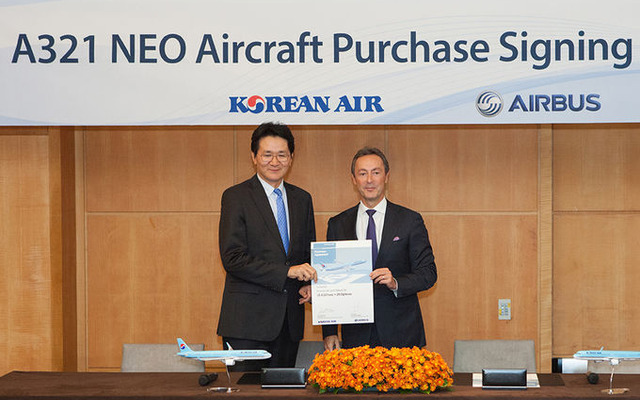大韓航空、30機のエアバスA321neoを確定発注