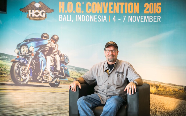 ハーレーダビッドソン・シニアバイスプレジデント ビル・ダビッドソン氏。インドネシア・バリにて