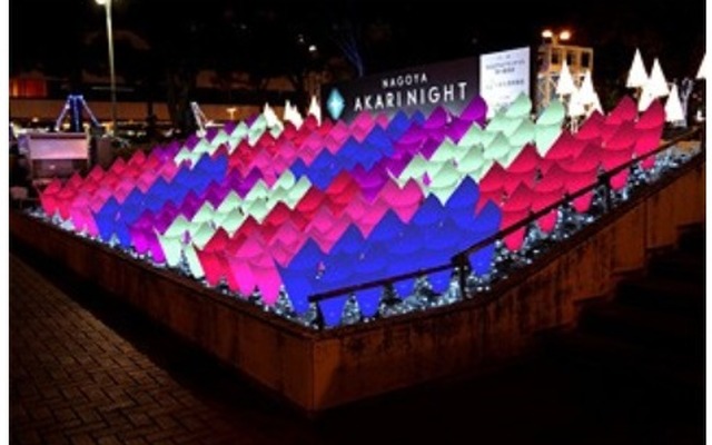 LEDイルミネーション「アカリの花壇」の点灯イメージ