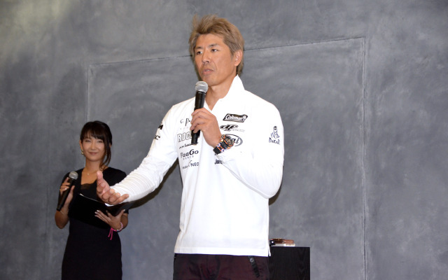 三橋淳ダカールラリー参戦発表パーティにて。