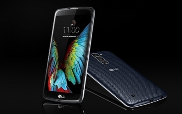 ラウンドフォルムに格子状の文様を備えたミドルレンジの5.3型「LG K10」