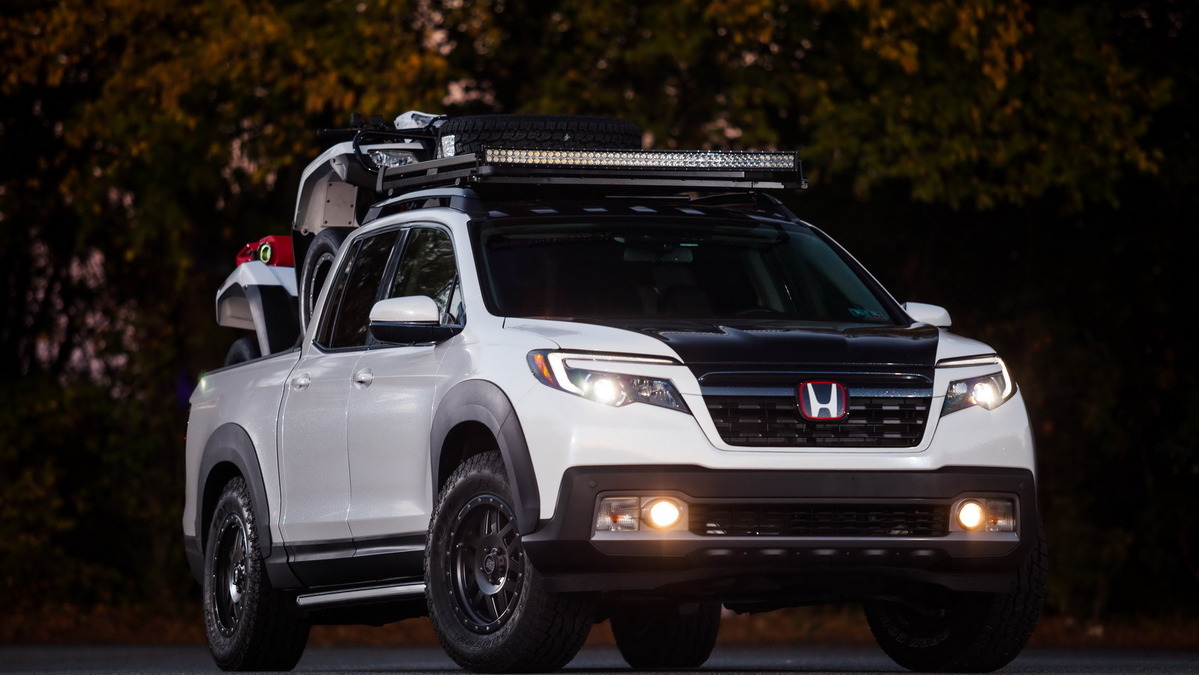 Semaショー16 ホンダ リッジライン 新型をカスタマイズ 荷台にバイク レスポンス Response Jp Semaショー16 ホンダ リッジライン 新型をカスタマイズ 荷台にバイク レスポンス Response Jp