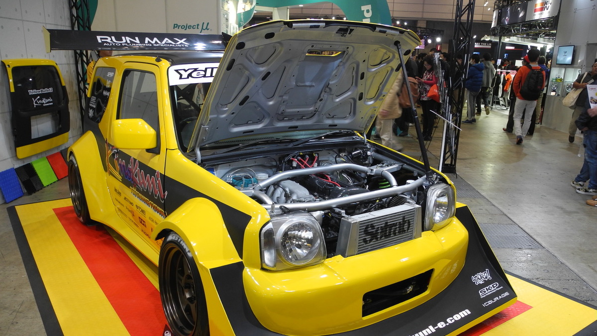 東京オートサロン17 改造車 黄色い弾丸 外見はジムニーだが中身はシルビア キノクニ レスポンス Response Jp 東京オートサロン17 改造車 黄色い弾丸 外見はジムニーだが中身はシルビア キノクニ レスポンス Response Jp