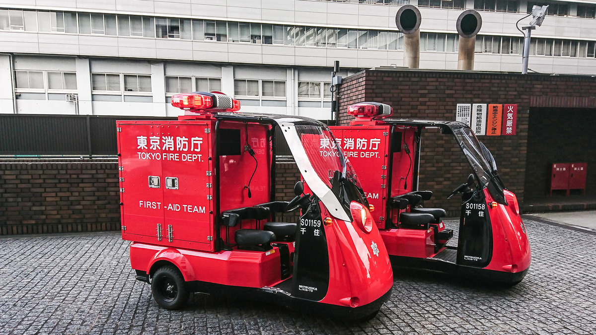 光岡3輪ev ライク T3 緊急自動車 東京消防出初式で初公開 レスポンス Response Jp