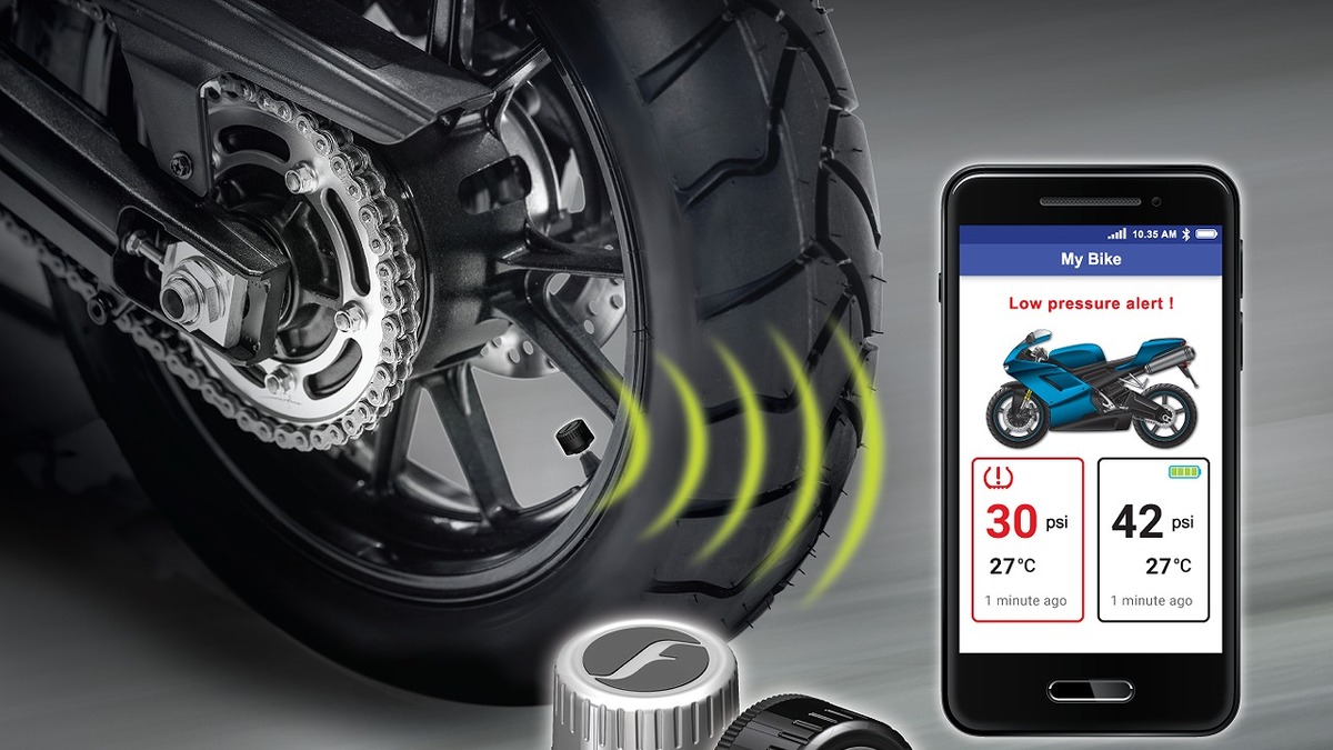 スマホでバイクのタイヤ空気圧をモニタリング 8月29日から予約販売開始 レスポンス Response Jp