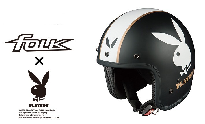 Playboy キスマーク ジェットヘルメット 女子ライダー必見！】 OGKカブト×PLAYBOYのコラボヘルメットが