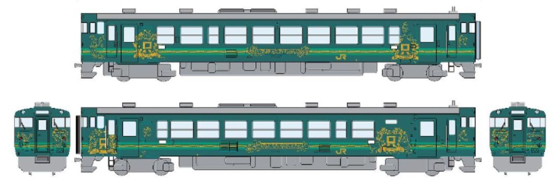 キハ40　2085　ユネスコエコパークラッピング車　Ｍ車　白色室内灯組込 キハ40 2085 ユネスコエコパークラッピング車 M車 白色室内灯組込