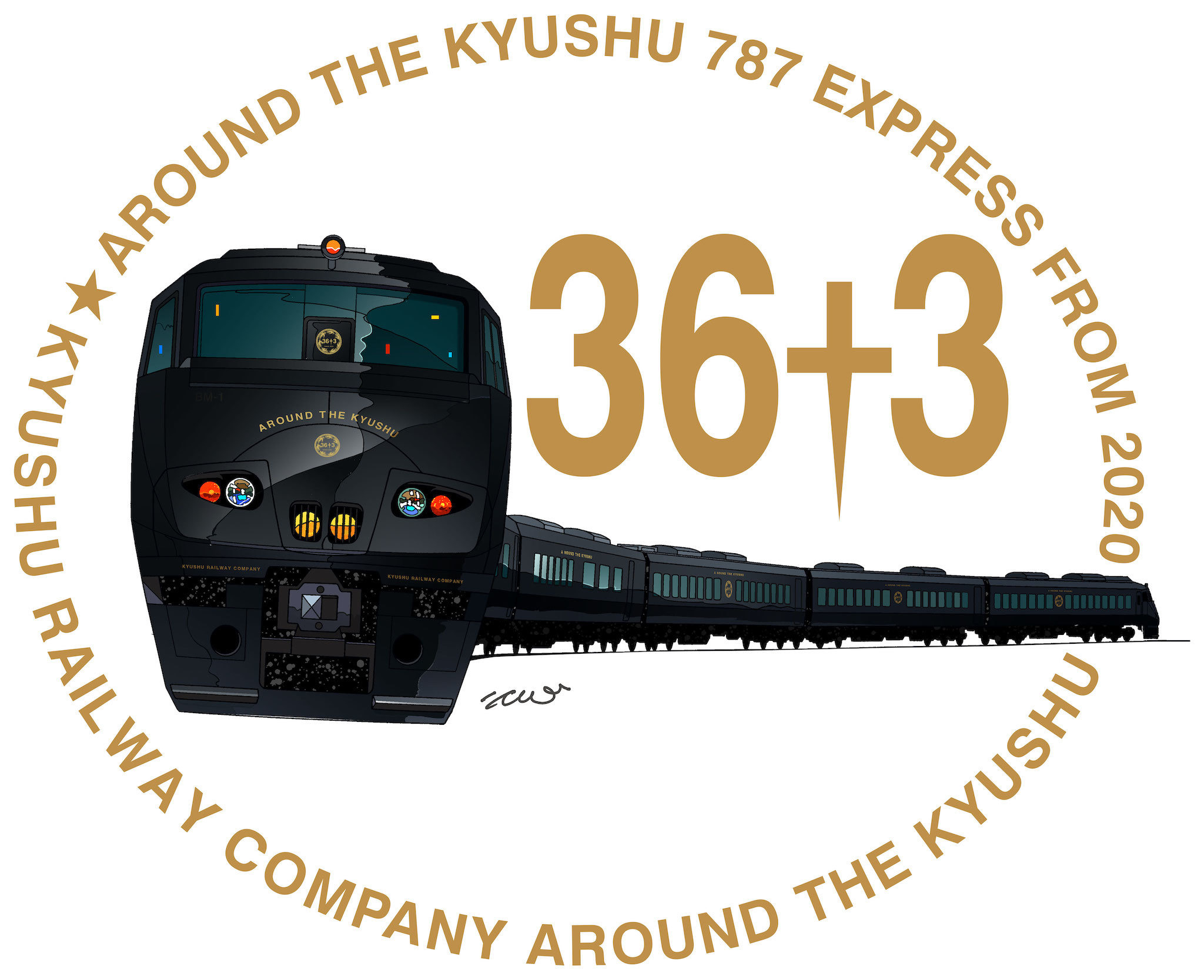 九州全県を巡る黒い車体…JR九州が電車初の観光列車 2020年秋から運行へ 