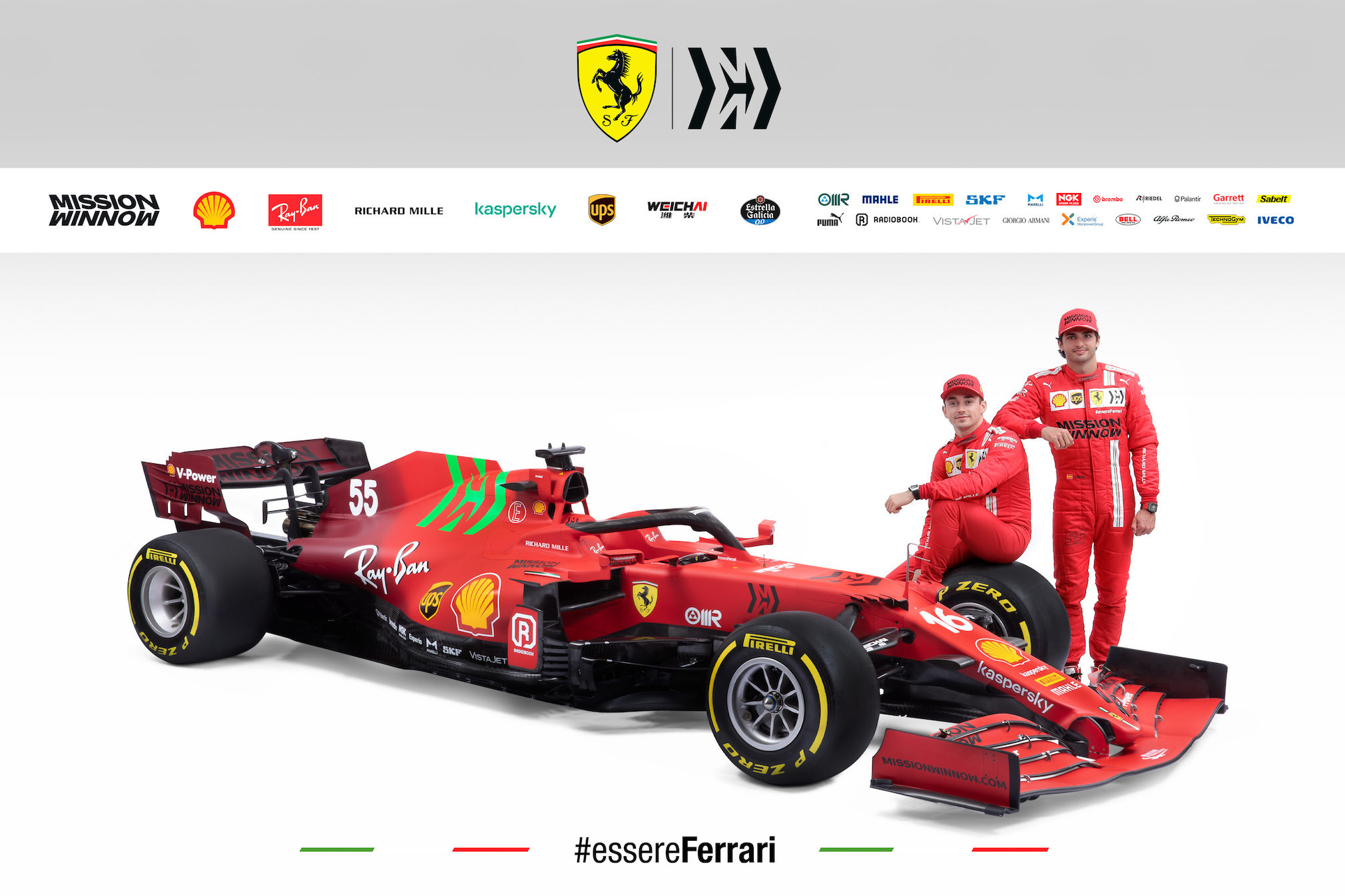 フェラーリ F1、低迷脱出を目指す2021年のマシン「SF21」を発表 