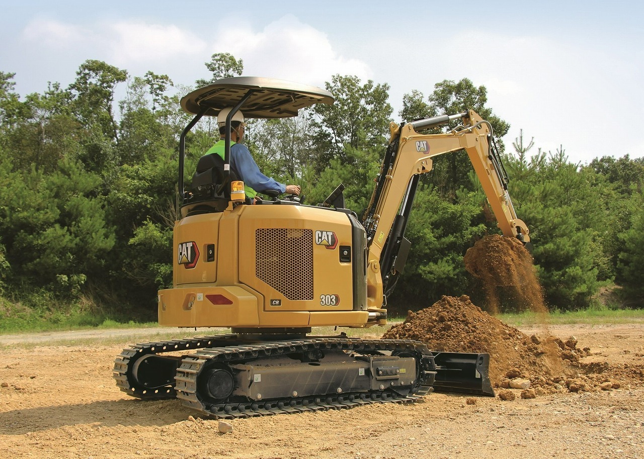 新キャタピラー三菱　CAT 303 CR ミニ油圧ショベル　美品 ミニカー CAT 303CR ミニ油圧ショベル 新キャタピラー三菱 - メルカリ