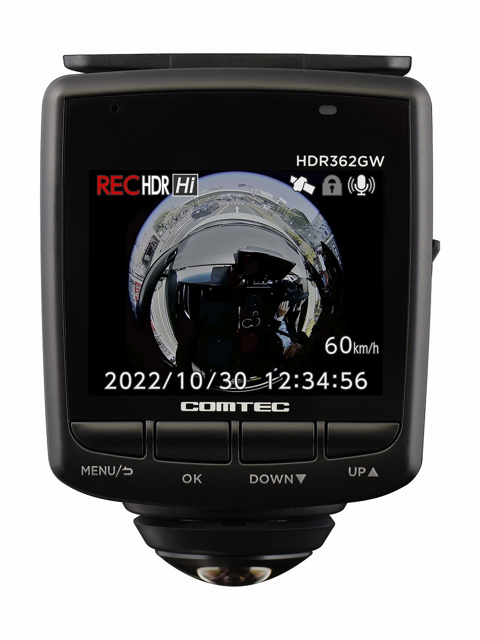 COMTEC 前後2カメラ 360°カメラ+リヤカメラ搭載 ドライブレコーダー…