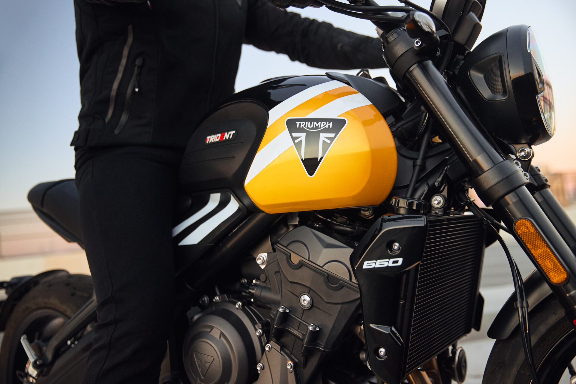 トライアンフ トライデント660 純正ミラー（新車外し TRIUMPH