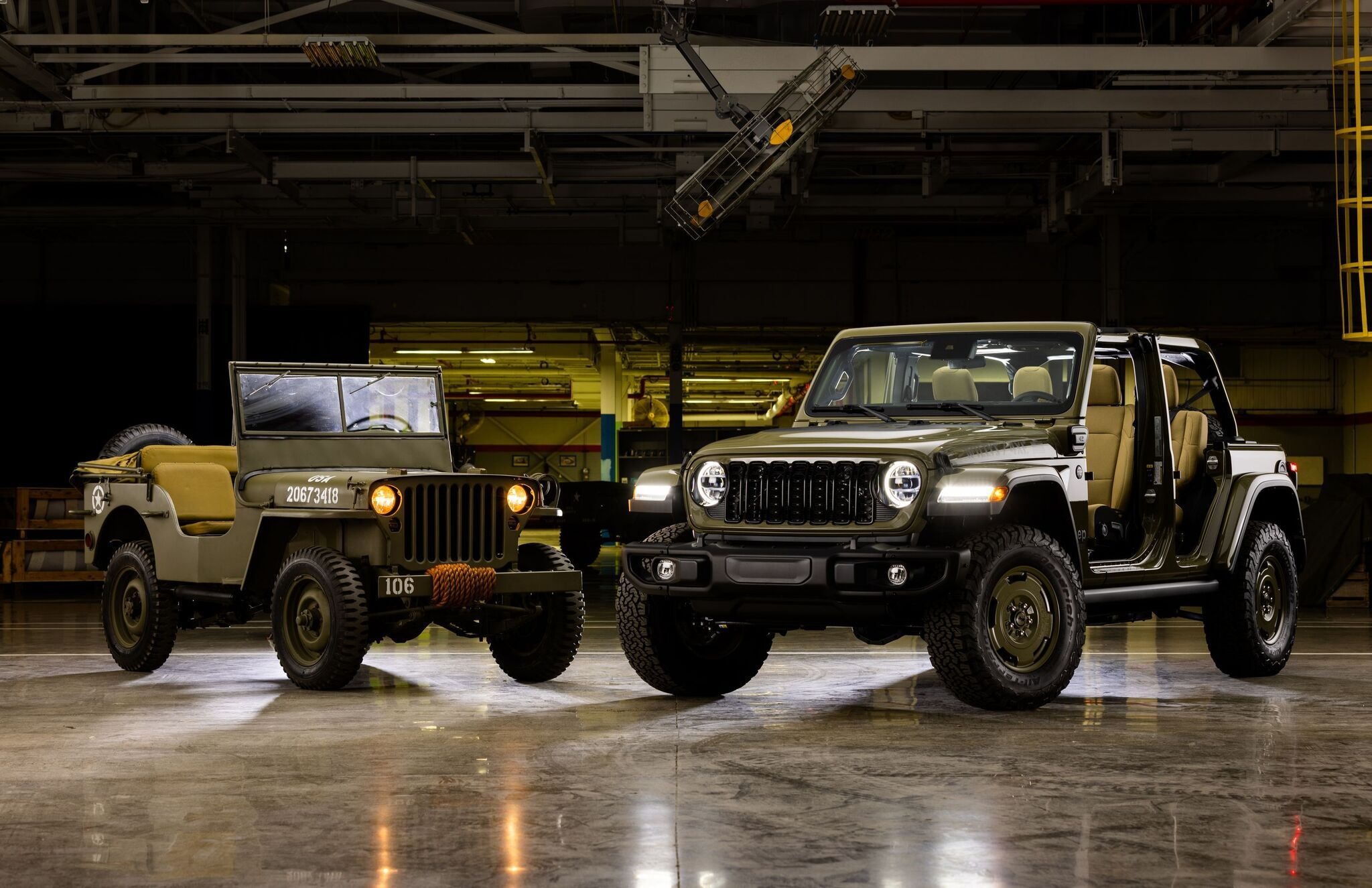 一番の 軍用ジープが最新モデルで蘇る…ドアなし＆オリーブドラブが渋い 自動車