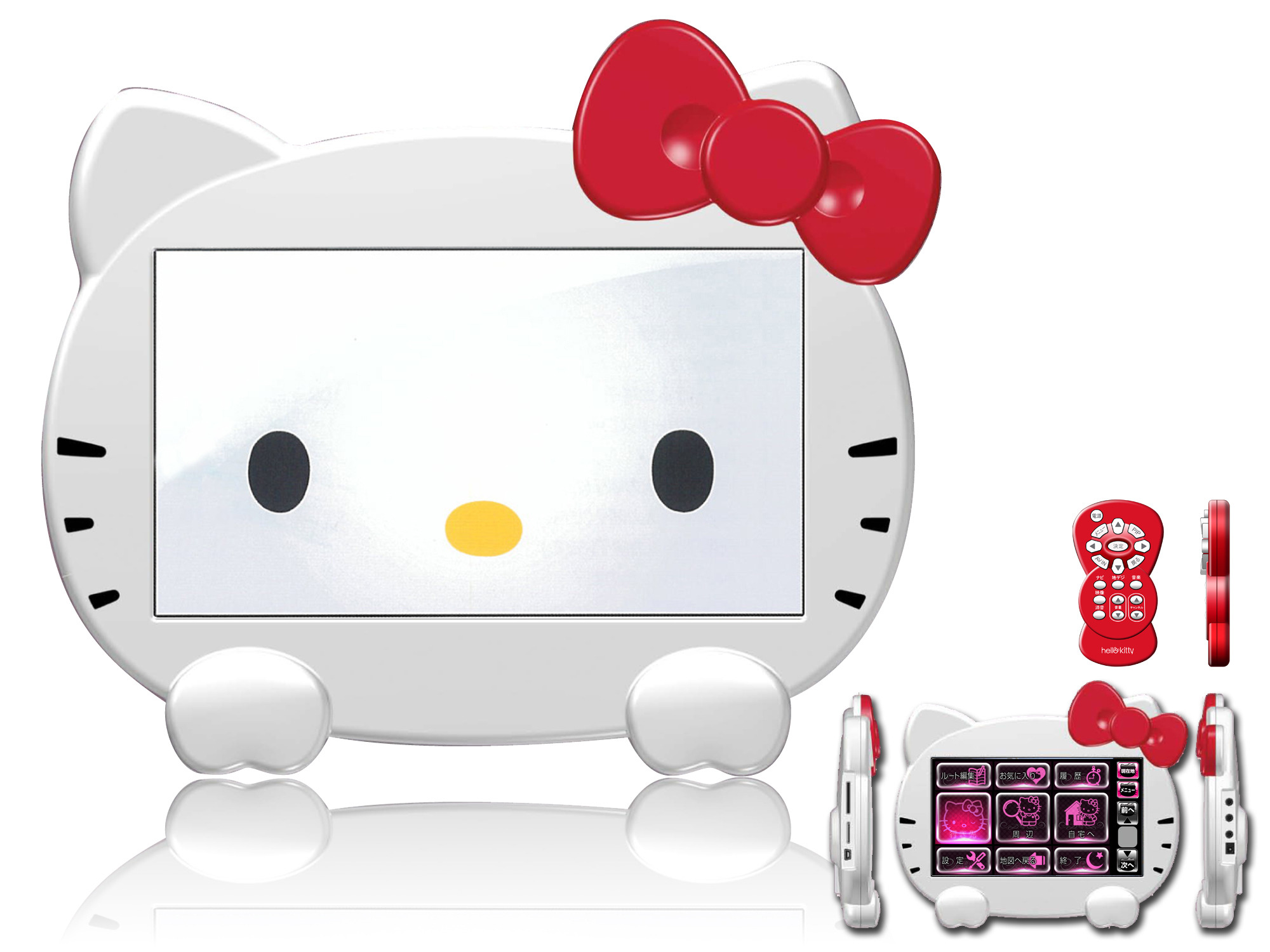 キティちゃんが行き先案内…地デジ内蔵7インチナビ | レスポンス キティちゃんが行き先案内…地デジ内蔵7インチナビ | レスポンス