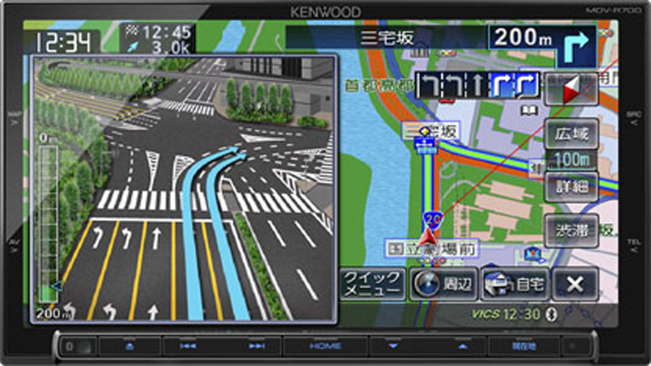 Bluetooth 搭載 ケンウッドフルセグナビ MDV-X500R KENWOOD 彩速ナビ MDV-X500R マツダ 純正 型式 CA9K2 DVD再生