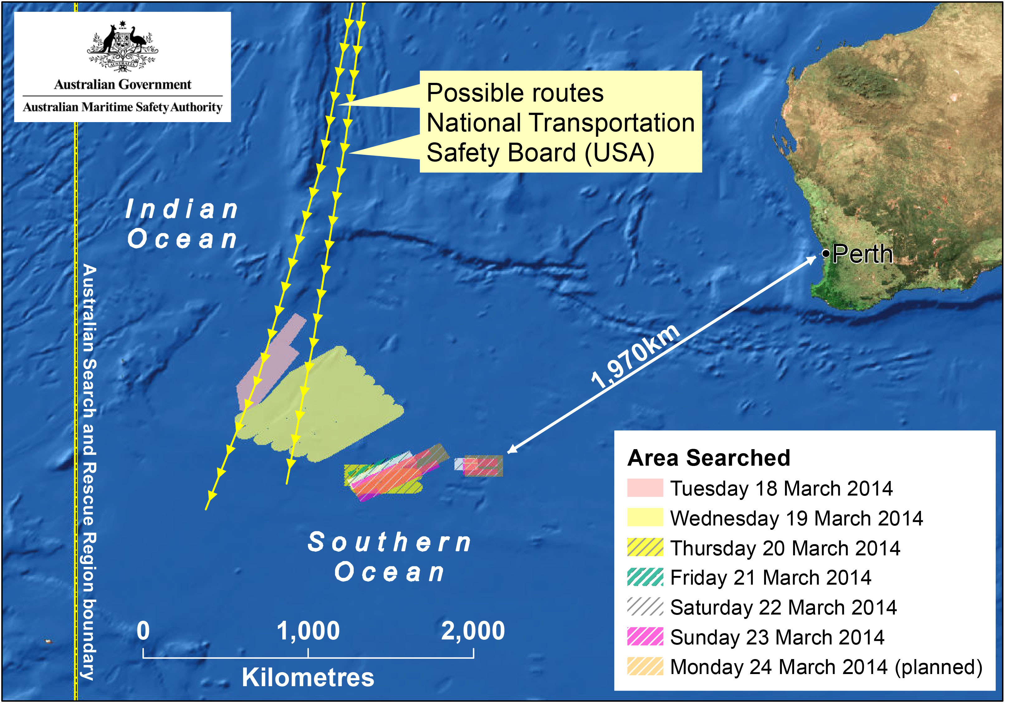 MH370便、捜索範囲を北東に移動…日本の衛星も浮遊物確認 MH370便、捜索範囲を北東に移動…日本の衛星も浮遊物確認