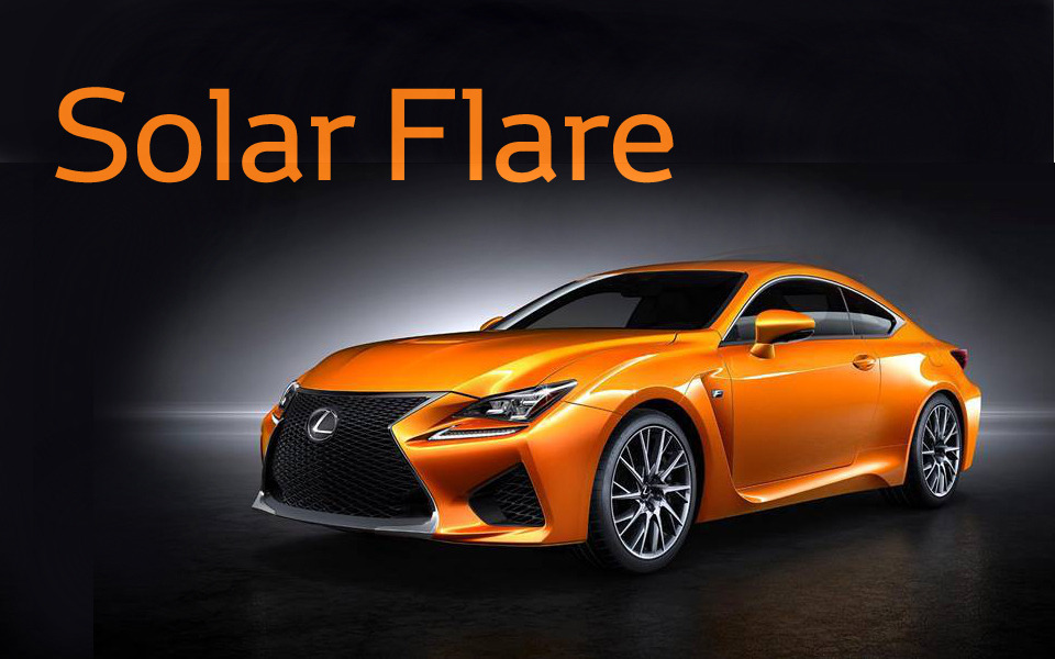 レクサス RC F に新色オレンジ、名前は「ソーラー・フレア」に