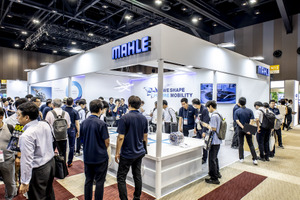 マーレは水素エンジン用ピストンや駆動モーター、サーマルマネジメント製品を披露 開発者がその特徴を語る…人とくるまのテクノロジー展2025 画像
