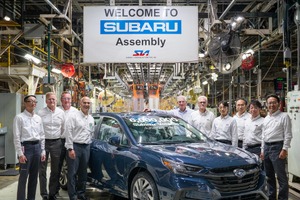スバル唯一の海外工場、米SIAが生産600万台達成…今秋生産終了の『レガシィ』ラインオフ 画像