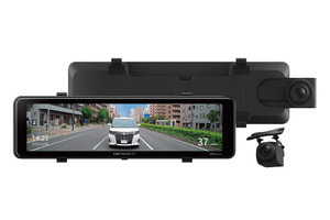 昼夜問わずクリアな視界、パイオニアが前後2カメラ搭載のデジタルミラー型ドラレコ「VREC-MZ300D」発売へ 画像