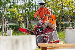 災害対応3輪電動アシスト自転車「レスキューバイク」、効率的に輸送…ジャパンバイクショー2025に出展へ 画像