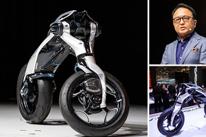 倒れても起き上がる異形のバイク型AIロボット「モトロイド・ラムダ」、ヤマハが描く「AIと走り、共に育つ未来」とは 画像