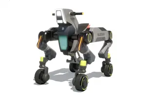 スズキの階段も登れる次世代四脚モビリティ「MOQBA2」、木粉複合素材ホイールキャップ採用…カミーノが開発 画像