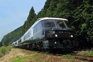 豊肥線の特急『あそぼーい!』。豊肥線が地震の影響で不通となっていることから、鹿児島線で臨時運転を行うことになった。