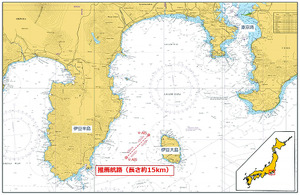 「国内初の推薦航路」位置図