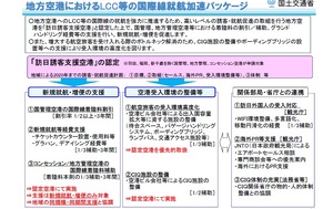 地方空港でのLCCなどの国際線就航加速パッケージ