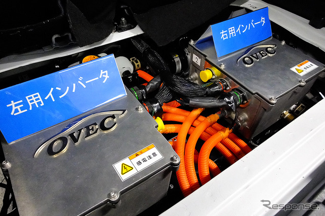 東京・田町の三菱自動車工業本社で公開されたコンバートEV実証実験車「OVEC-TWO」(1月11日)